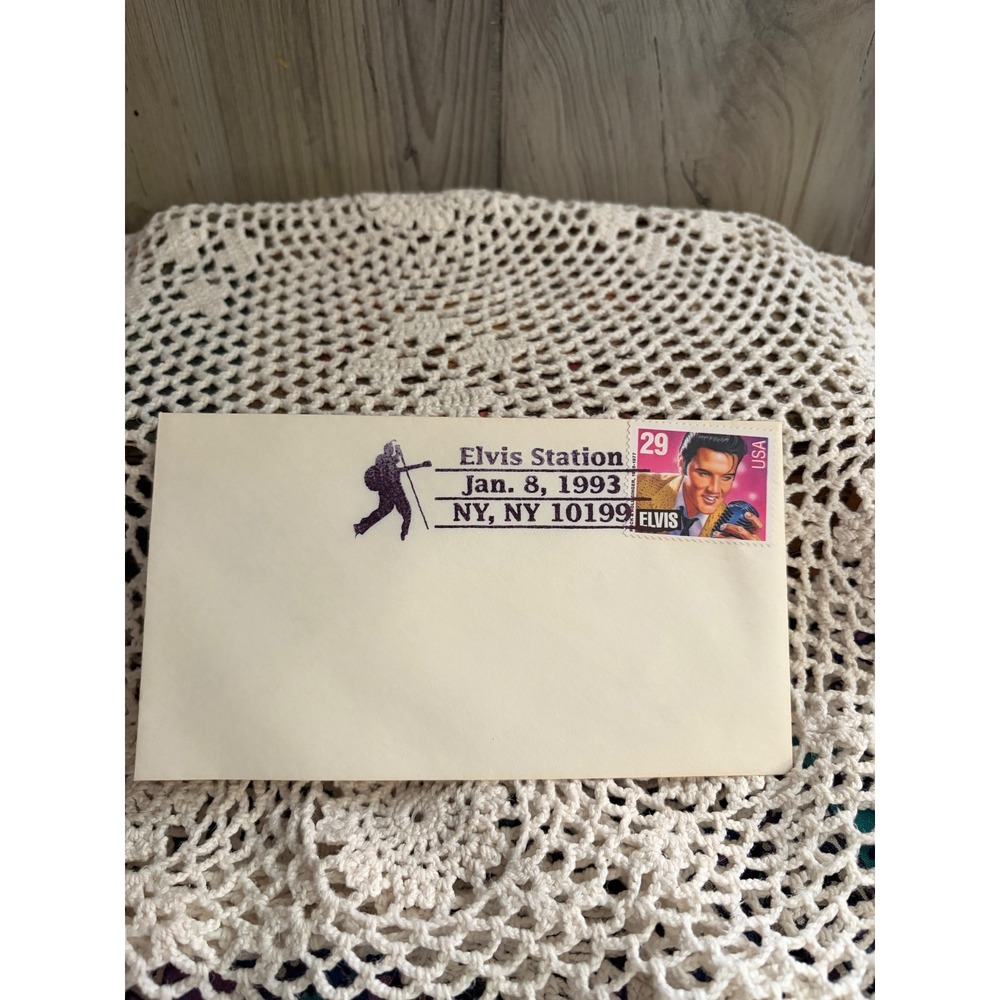 Vintage 1993 Elvis Presley First Day Issue Envelope 29 Cent Stamp NYC Postmark